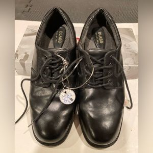 BILL BLASS Leather Lace-Up OXFORDS Black Men Sz 8 Pre-owned Very Good Condition